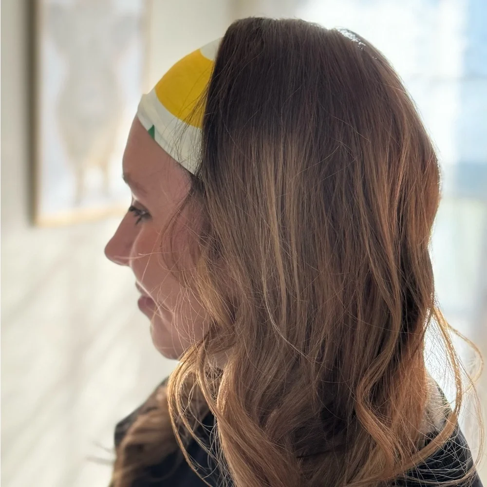 Subway Headband Stretchy eat fresh green white yellow  stretch band